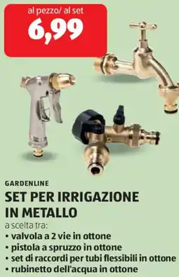 ALDI Gardenline set per irrigazione in metallo offerta