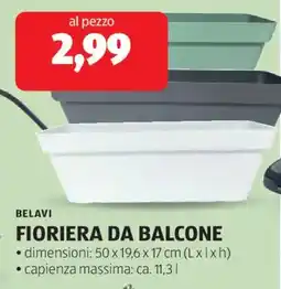 ALDI Belavi fioriera da balcone offerta