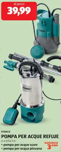 ALDI Ferrex pompa per acque reflue offerta