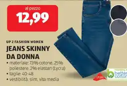ALDI Up 2 fashion women jeans skinny da donna offerta