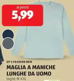 ALDI Up 2 fashion men maglia a maniche lunghe da uomo offerta