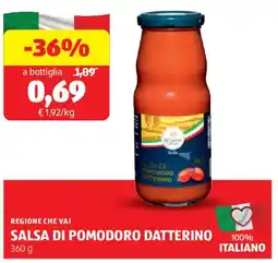 ALDI Regione che vai salsa di pomodoro datterino offerta