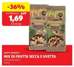 ALDI Happy harvest mix di frutta secca e uvetta offerta