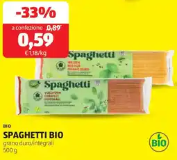 ALDI Bio spaghetti bio offerta