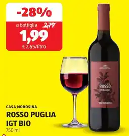 ALDI Casa morosina rosso puglia IGT bio offerta