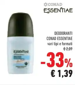 Conad Deodoranti CONAD ESSENTIAE offerta