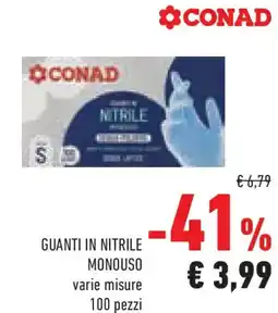 Conad Guanti in nitrile MONOUSO offerta