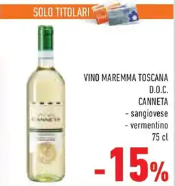 Conad Vino maremma toscana d.o.c. CANNETA offerta