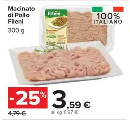 Carrefour Macinato di Pollo Fileni offerta