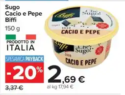 Carrefour Sugo Cacio e Pepe Biffi offerta