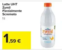 Carrefour Latte UHT Zymil Parzialmente Scremato offerta