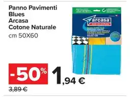 Carrefour Panno Pavimenti Blues Arcasa Cotone Naturale offerta