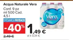 Carrefour Acqua naturale VERA offerta
