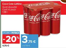Carrefour Coca Cola Lattina offerta