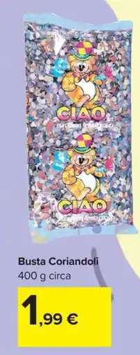 Carrefour Busta Coriandoli offerta