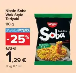 Carrefour Nissin Soba Wok Style Teriyaki offerta