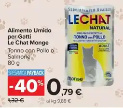 Carrefour Alimento Umido per Gatti Le Chat Monge offerta
