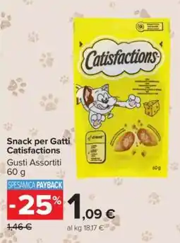 Carrefour Snack per gatti Catisfactions offerta