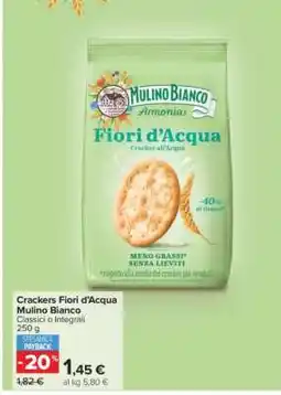 Carrefour Crackers Fiori d’Acqua Mulino Bianco offerta