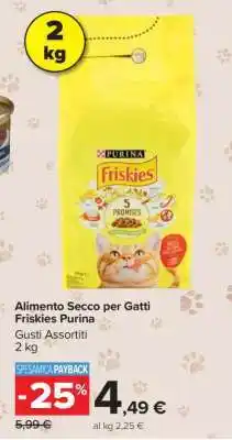 Carrefour Alimento Secco per Gatti Friskies Purina offerta