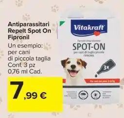 Carrefour Vitakraft Antiparassitari Repelt Spot On Fipronil offerta