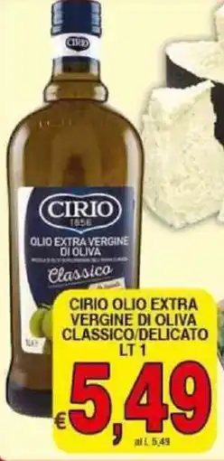 Iper Triscount Cirio olio extra vergine di oliva classico/delicato offerta