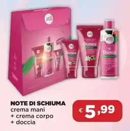 Acqua & Sapone NOTE DI SCHIUMA crema mani + crema corpo + doccia offerta