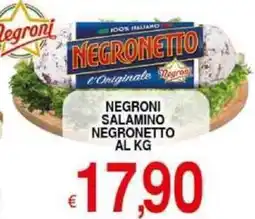 Iper Triscount Negroni salamino negronetto offerta