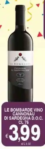 Iper Triscount Le bombarde vino cannonau di sardegna d.o.c. offerta