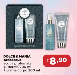 Acqua & Sapone DOLCE & MANIA Arabesque acqua profumata glitterata + crema corpo offerta