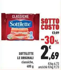 Conad City Sottilette le originali classiche offerta