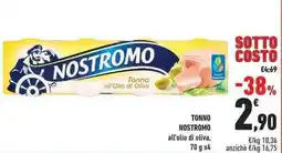 Conad City TONNO NOSTROMO all'olio di oliva offerta
