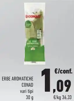 Conad Erbe aromatiche CONAD vari tipi offerta