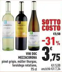 Conad City Vini doc MEZZACORONA offerta