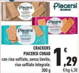 Conad City Crackers PIACERSI CONAD offerta
