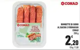 Conad City Bombette di suino al bacon e formaggio CONAD offerta