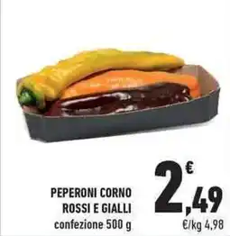 Conad City Peperoni corno rossi e gialli offerta