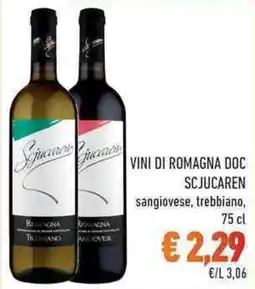 Conad City Vini di romagna doc scjucaren sangiovese, trebbiano, offerta