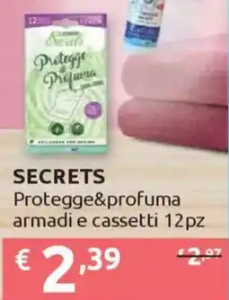 Ipersoap SECRETS Protegge&profuma armadi e cassetti 12pz offerta