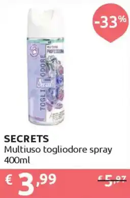 Ipersoap SECRETS Multiuso togliodore spray offerta