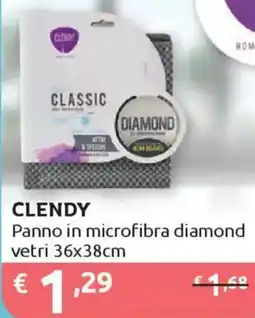 Ipersoap CLENDY Panno in microfibra diamond vetri offerta