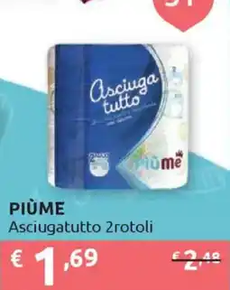 Ipersoap PIÙME Asciugatutto 2 rotoli offerta