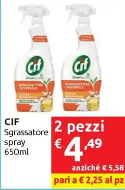 Ipersoap CIF Sgrassatore spray offerta