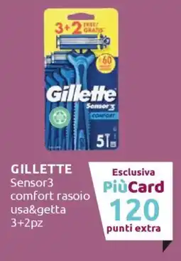 Ipersoap GILLETTE Sensor3 comfort rasoio usa&getta offerta