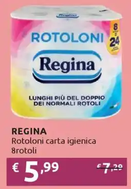 Ipersoap REGINA Rotoloni carta igienica 8 rotoli offerta