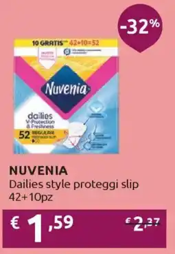 Ipersoap NUVENIA Dailies style proteggi slip offerta