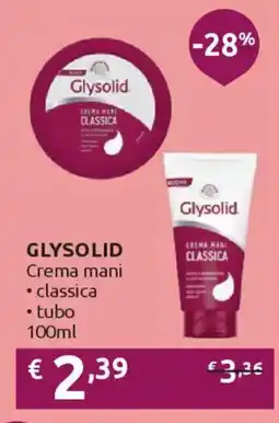 Ipersoap GLYSOLID Crema mani classica, tubo offerta