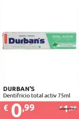 Ipersoap DURBAN'S Dentifricio total activ offerta