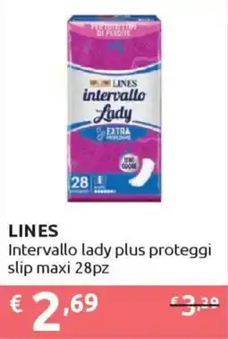 Ipersoap LINES Intervallo lady plus proteggi slip maxi offerta