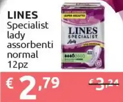 Ipersoap LINES Specialist lady assorbenti normal offerta